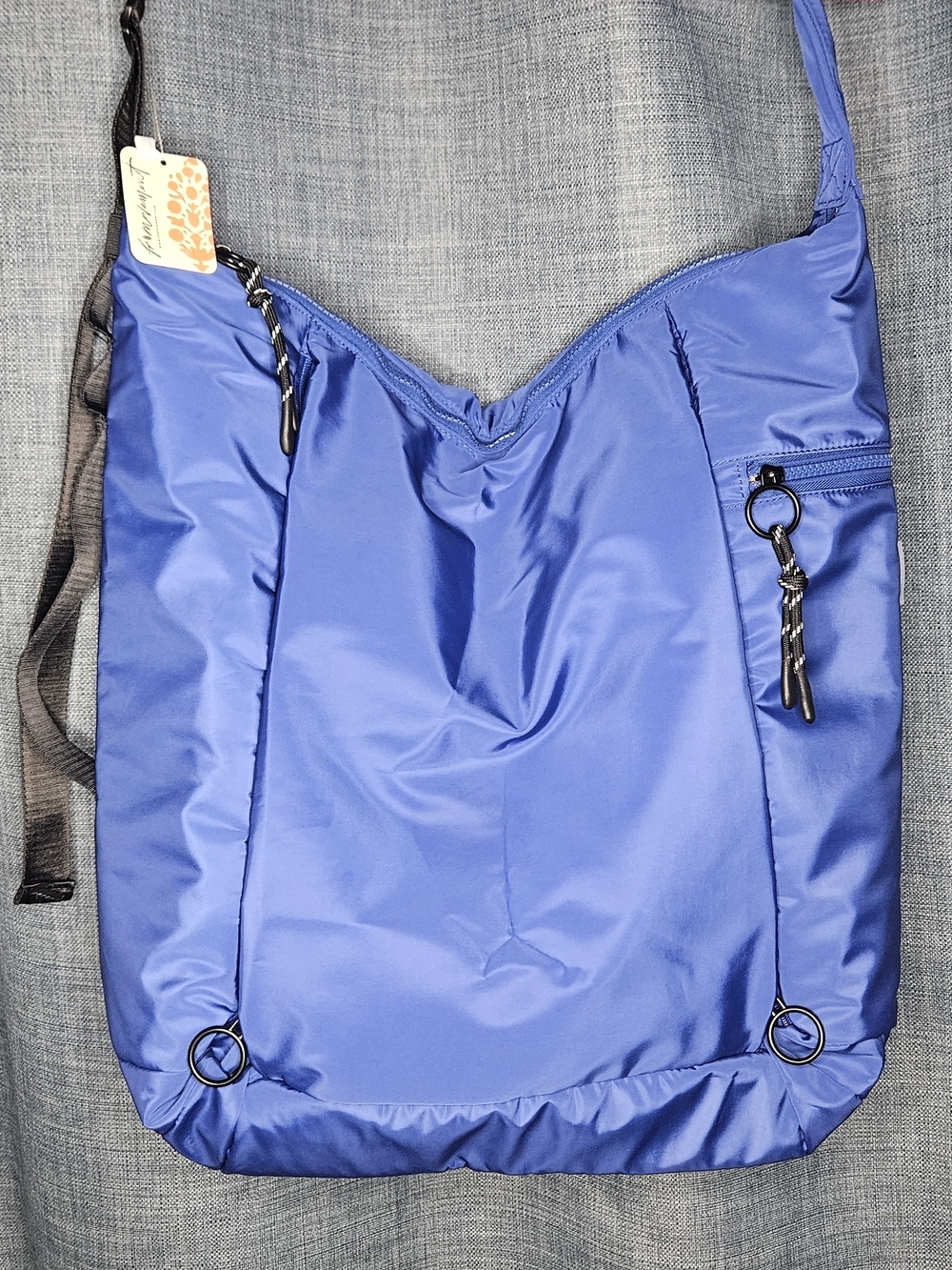 NWT Free People FP Movement No Timezones Carryall Tote Bag Electric Blue